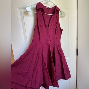 Maroon collared dress